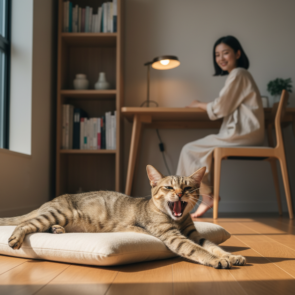 アビシニアンの耳ケア｜日向で10秒見る習慣