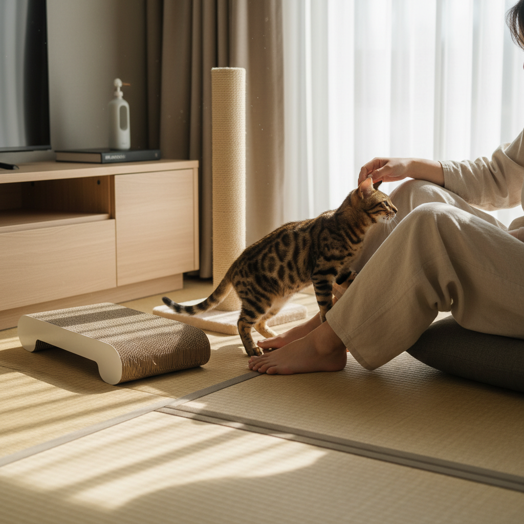 シンガプーラの畳爪とぎ|横と縦の2面置き